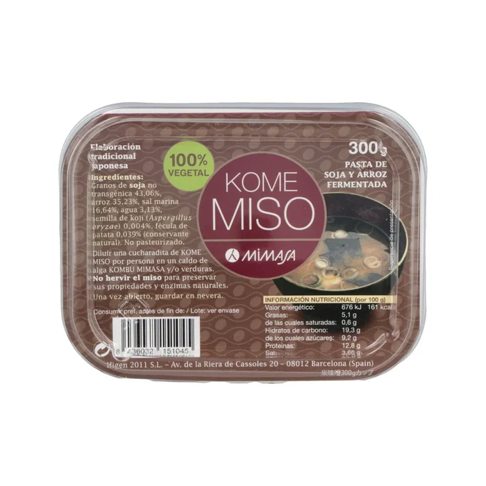 MIMASA Kome Miso con Arroz Blanco 300g MIMASA Kome Miso con Arroz Blanco 300g