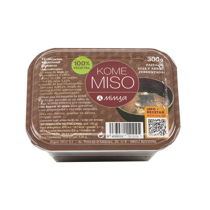 MIMASA Kome Miso con Arroz Blanco 300g MIMASA Kome Miso con Arroz Blanco 300g