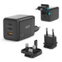 Acer Cargador GaN 100W con 2x USB-C y 1x USB-A y Enchufes EU/UK
