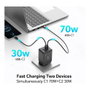 Acer Cargador GaN 100W con 2x USB-C y 1x USB-A y Enchufes EU/UK