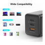 Acer Cargador GaN 100W con 2x USB-C y 1x USB-A y Enchufes EU/UK