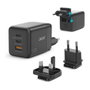 Acer Cargador GaN 100W con 2x USB-C y 1x USB-A y Enchufes EU/UK