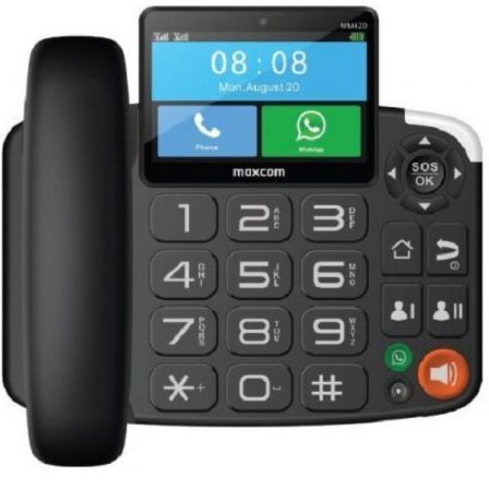 Teléfono Inalámbrico Maxcom MM42D 4G/ Negro Teléfono Inalámbrico Maxcom MM42D 4G/ Negro
