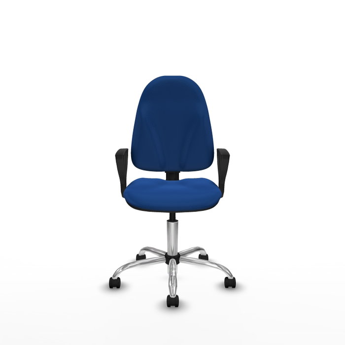 PIQUERAS Y CRESPO Silla de oficina Algarra Azul con Base Cromada PIQUERAS Y CRESPO Silla de oficina Algarra Azul con Base Cromada