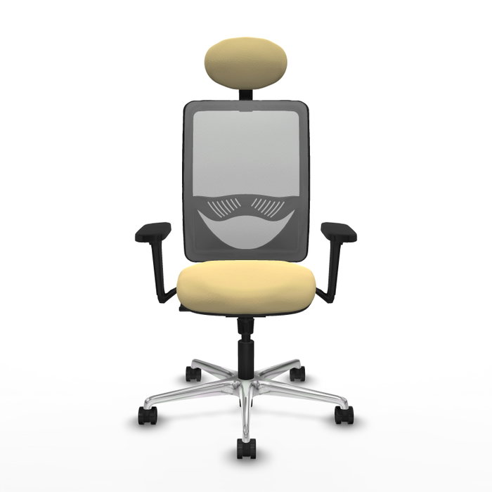 PIQUERAS Y CRESPO Silla de oficina Zulema con mecanismo Sincro, Crema y Gris PIQUERAS Y CRESPO Silla de oficina Zulema con mecanismo Sincro, Crema y Gris