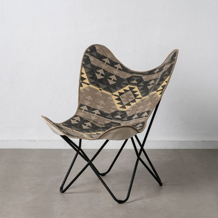 Ixia Silla de Salón Negro-Taupe Tejido y Metal Ixia Silla de Salón Negro-Taupe Tejido y Metal