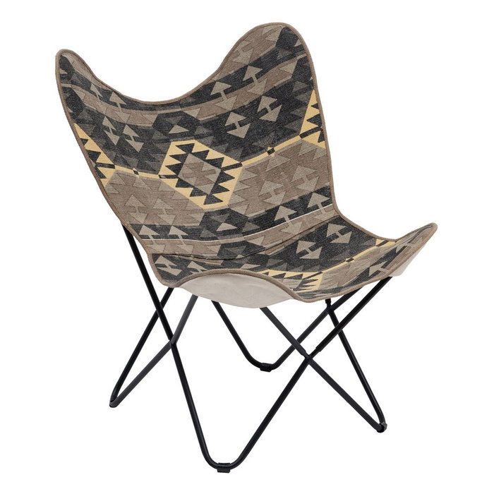 Ixia Silla de Salón Negro-Taupe Tejido y Metal Ixia Silla de Salón Negro-Taupe Tejido y Metal