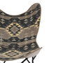 Ixia Silla de Salón Negro-Taupe Tejido y Metal