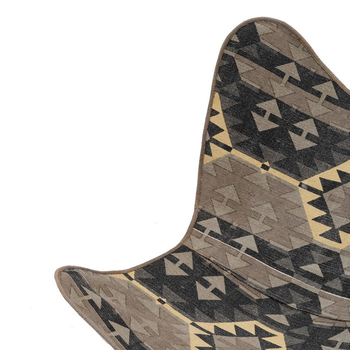 Silla Negro-Taupe Tejido-Metal Salón 75 X 75 X 95 cm Silla Negro-Taupe Tejido-Metal Salón 75 X 75 X 95 cm