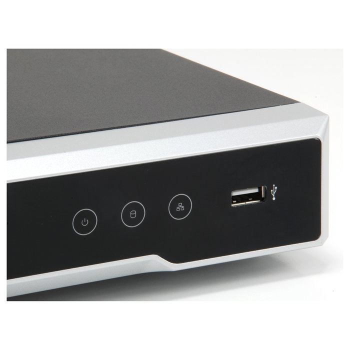 LevelOne NVR-0508 - Grabador de Vídeo en Red 8 Canales, 8K UHD/4K, 8 Puertos PoE, Compatible con H.265+, H.264+, 64 Usuarios, 2 Bahías HDD SATA hasta 12TB, Linux, Negro