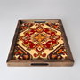 Aberto Design REF013 Bandeja de Madera Maciza para Decoración del Hogar Elegante 48x38x4 cm