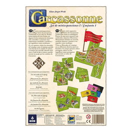 Devir Carcassonne Expansiones Reunidas Juego de Mesa: Mercados de Leipzig, Monasterios y Catedrales de Alemania, Peajes. Expansión para 2-6 Jugadores, 8+ Años, Castellano