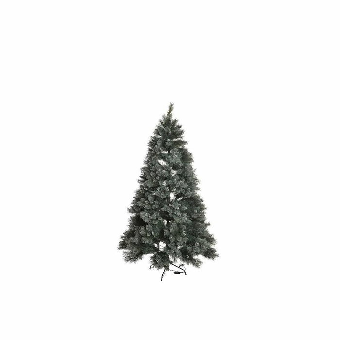 DKD Home Decor Árbol de Navidad Nevado Verde con 150 LEDs