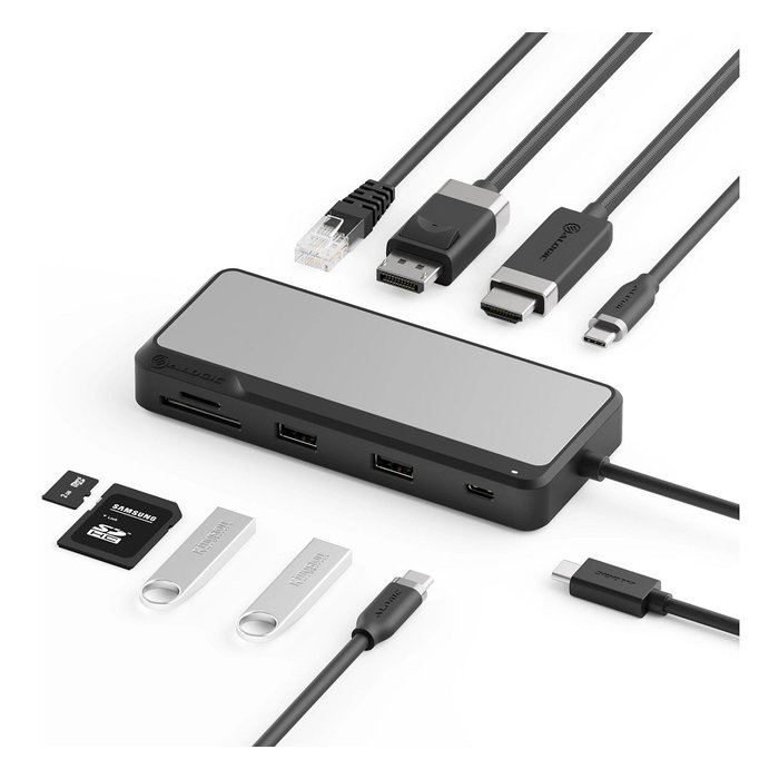 ALOGIC FUPHDDP1 PRO AXIS USB-C 8-IN-1 DUAL DISPLAY DOCK Gris ALOGIC FUPHDDP1 PRO AXIS USB-C 8-IN-1 DUAL DISPLAY DOCK Gris
