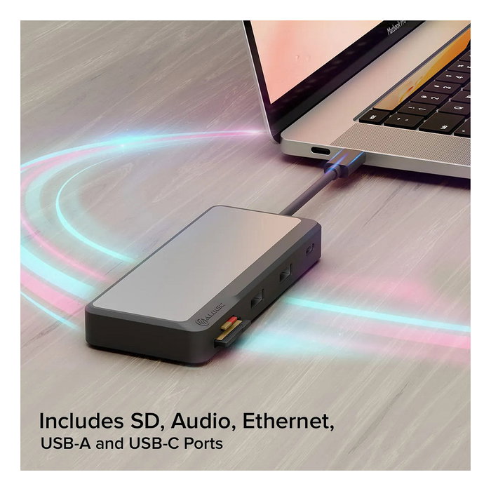 ALOGIC FUPHDDP1 PRO AXIS USB-C 8-IN-1 DUAL DISPLAY DOCK Gris ALOGIC FUPHDDP1 PRO AXIS USB-C 8-IN-1 DUAL DISPLAY DOCK Gris