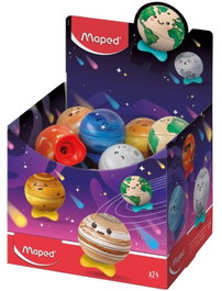 MAPED Sacapuntas con depósito planetas