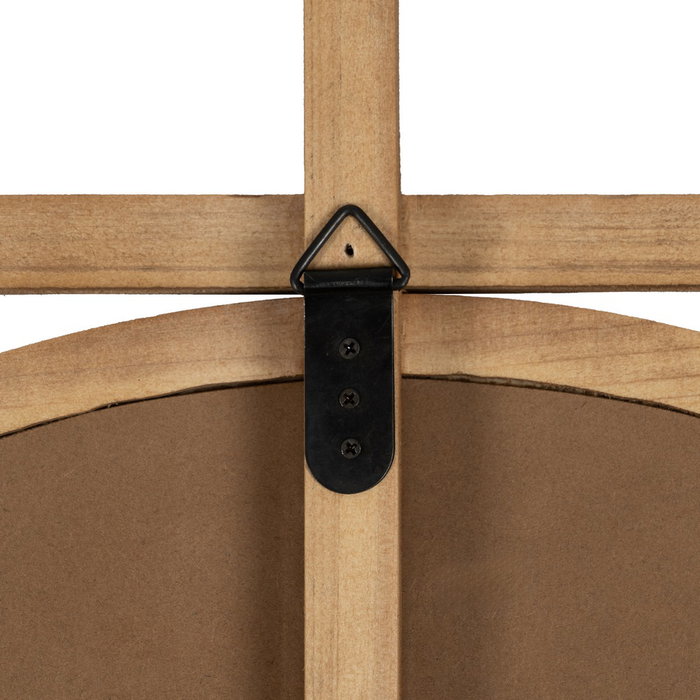 Espejo Natural Madera Decoración 100 X 3,50 X 100 cm