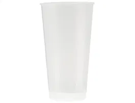 Blanca Vaso de Plástico Reutilizable Transparente 400 ml Paquete de 10 Unidades