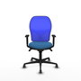 PIQUERAS Y CRESPO Silla de oficina Jorquera Azul con mecanismo Sincro