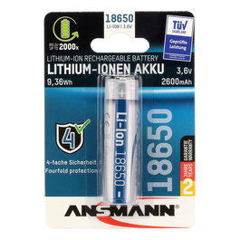 Ansmann Li-Ion Akku 18650 Rechargeable Battery