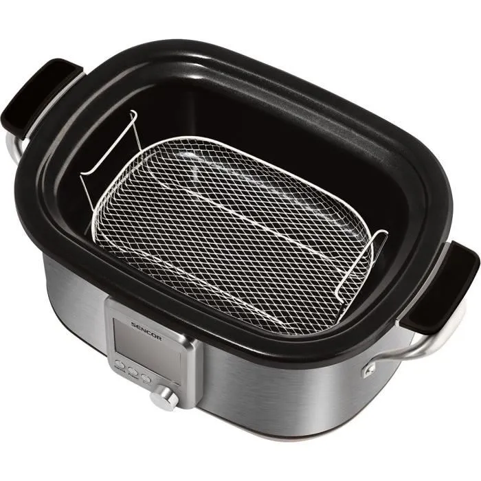 Olla de cocción lenta - SENCOR - SPR 7200SS - 1250 W - 7 L - Plateada