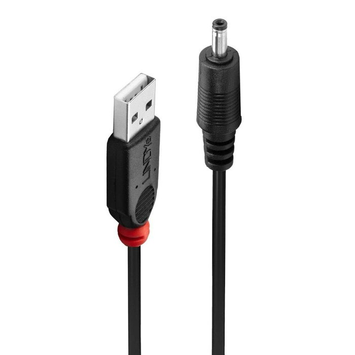 Lindy Cable USB 2.0 Tipo A a DC 3,5/1,35mm, 1,5 m