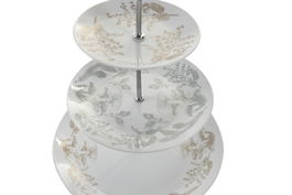 DKD Home Decor Frutero Alpino Verde Blanco Porcelana Metal 27 x 34 x 27 cm