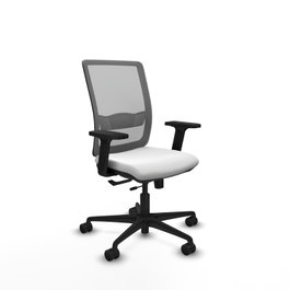 PIQUERAS Y CRESPO Silla de oficina Haches, Blanco y Gris
