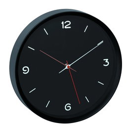 TFA Reloj de pared analógico negro