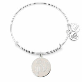Alex And Ani Pulsera con Acabados Brillantes Gris 20cm