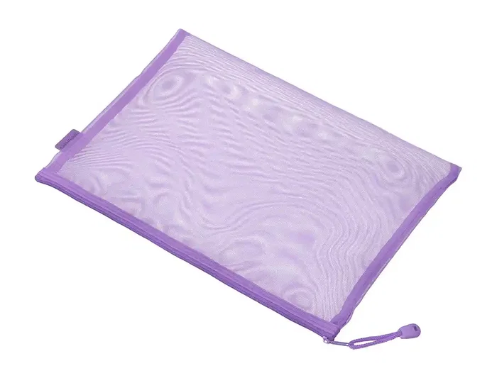 Liderpapel Bolsa Zipper Bag Poliéster Transpirable Multiusos DIN A4 Morado Pastel