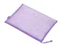 Liderpapel Bolsa Zipper Bag Poliéster Transpirable Multiusos DIN A4 Morado Pastel