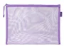 Liderpapel Bolsa Zipper Bag Poliéster Transpirable Multiusos DIN A4 Morado Pastel
