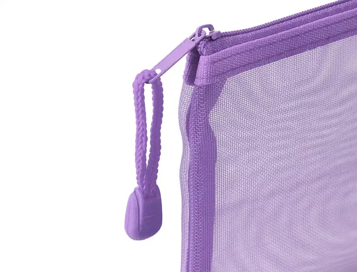 Liderpapel Bolsa Zipper Bag Poliéster Transpirable Multiusos DIN A4 Morado Pastel