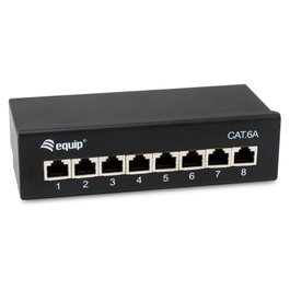 EQUIP Patchpanel 8x RJ45 Cat6a FTP 326621 Negro
