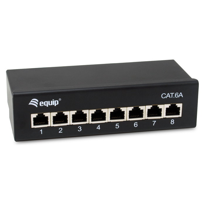 EQUIP Patchpanel 8x RJ45 Cat6a FTP 326621 Negro EQUIP Patchpanel 8x RJ45 Cat6a FTP 326621 Negro