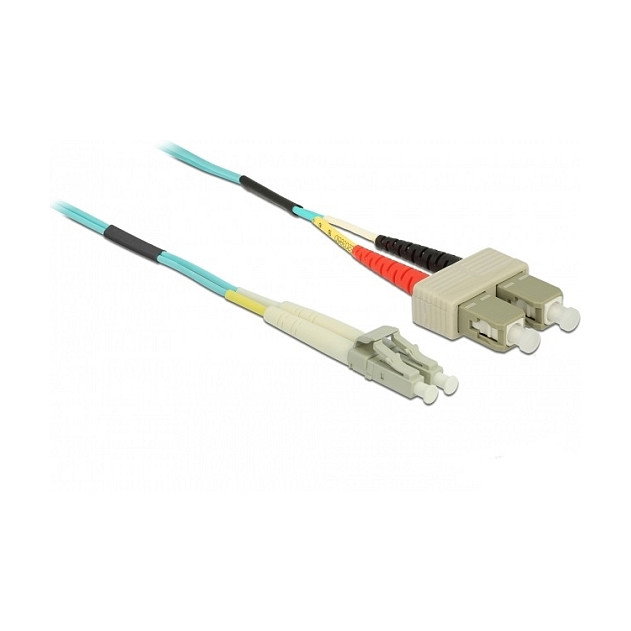 DeLOCK Cable de fibra óptica LC a SC multimodo OM3 0,5 m DeLOCK Cable de fibra óptica LC a SC multimodo OM3 0,5 m