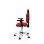 PIQUERAS Y CRESPO Silla de oficina Algarra Rojo con Base Cromada