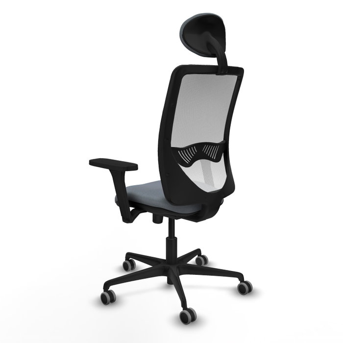 PIQUERAS Y CRESPO Silla de oficina Zulema con mecanismo Sincro, Gris y Blanco