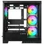 Rampage Hydra V2 Obudowa PC Akwarium 4x Wentylator ARGB Czarna