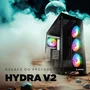 Rampage Hydra V2 Obudowa PC Akwarium 4x Wentylator ARGB Czarna