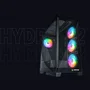 Rampage Hydra V2 Obudowa PC Akwarium 4x Wentylator ARGB Czarna