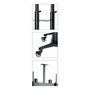 Hagor BrackIT Stand HD XXL - Soporte de Suelo para Pantalla Plana hasta 120" (305 cm) y 140 kg, Negro - Ref. BrackIT Stand HD XXL