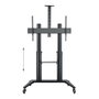 Hagor BrackIT Stand HD XXL - Soporte de Suelo para Pantalla Plana hasta 120" (305 cm) y 140 kg, Negro - Ref. BrackIT Stand HD XXL