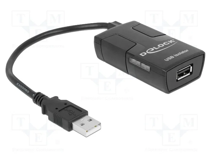 DeLOCK 62588 Aislador USB con 5 kV de aislamiento, USB A a USB A, Negro