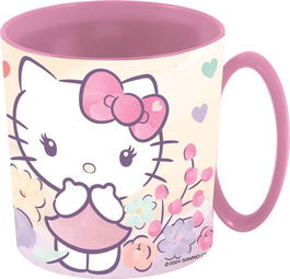 Sanrio Taza Hello Kitty 390 ml, Taza Microondas, Diseño Hello Kitty, Recomendada +3 años