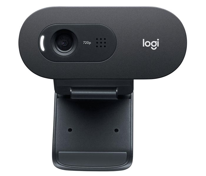 Logitech C505e Webcam HD 720p USB-A, Micrófono con Cancelación de Ruido, Clip Universal, Compatible con Teams, Zoom, Skype