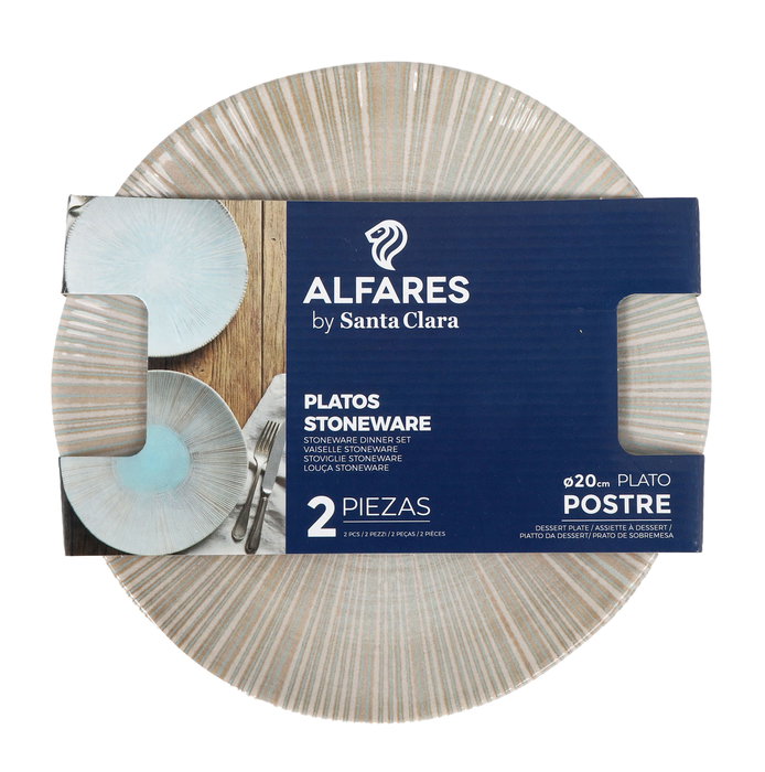 Alfares Plato de Postre Aura Pack de 6 unidades de 20cm