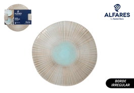 Alfares Plato de Postre Aura Pack de 6 unidades de 20cm