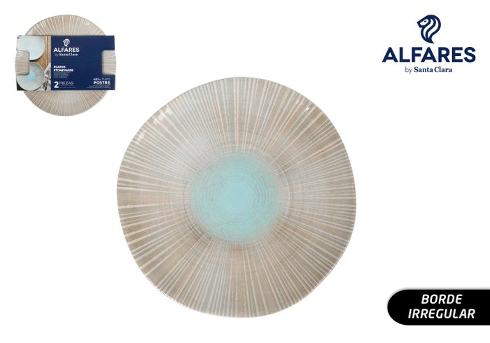 Alfares Plato de Postre Aura Pack de 6 unidades de 20cm Alfares Plato de Postre Aura Pack de 6 unidades de 20cm